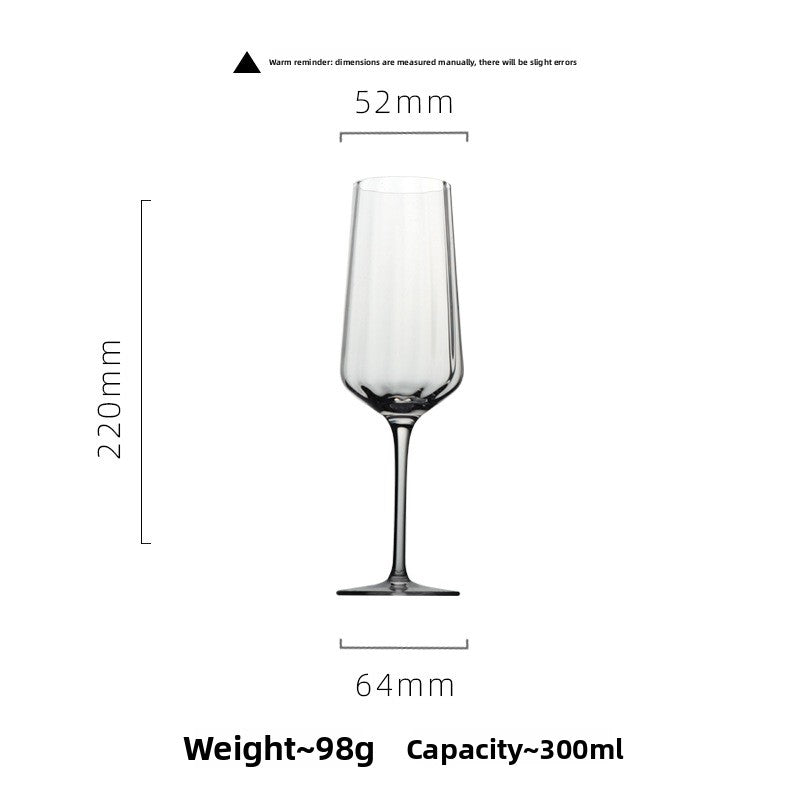 Vertical Stripe Wine Glass