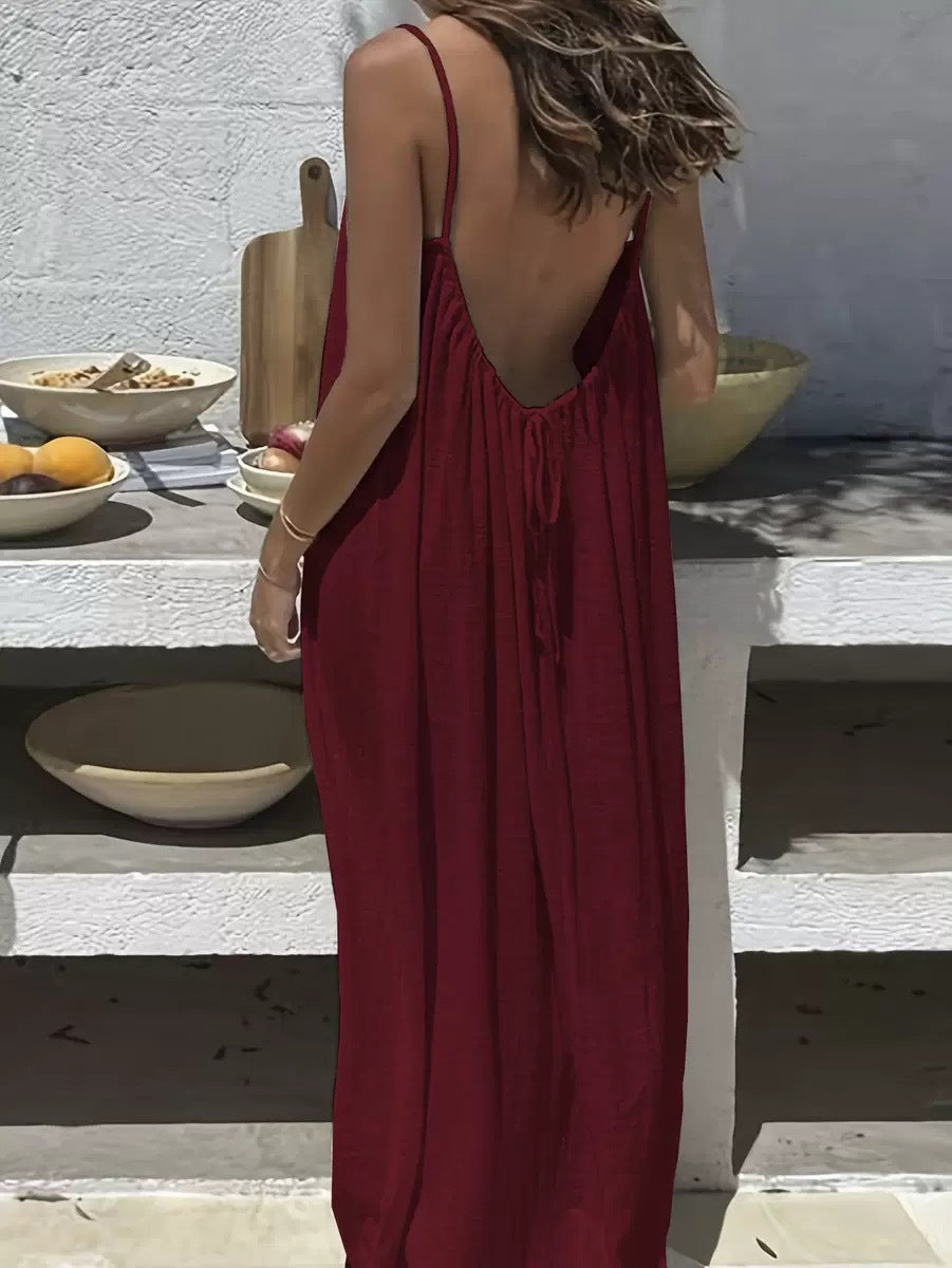 Backless Loose Loungewear Dress