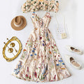 Floral Print V-Neck Summer Dress