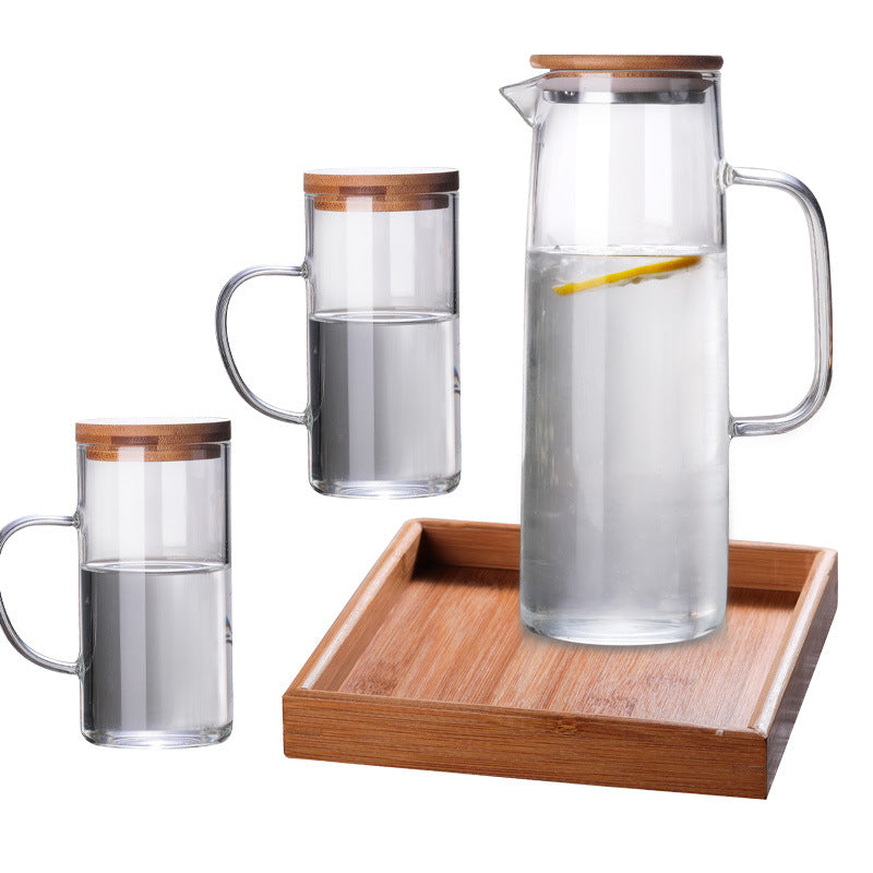 Glass Pitcher with Bamboo Lid
