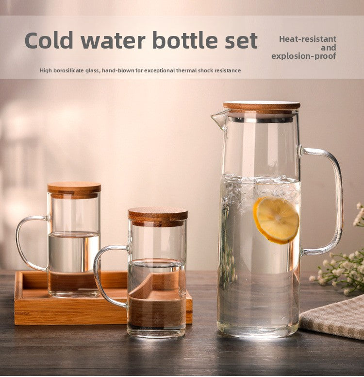 Glass Pitcher with Bamboo Lid