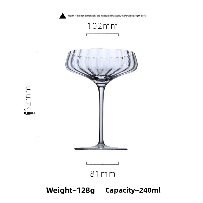 Vertical Stripe Wine Glass