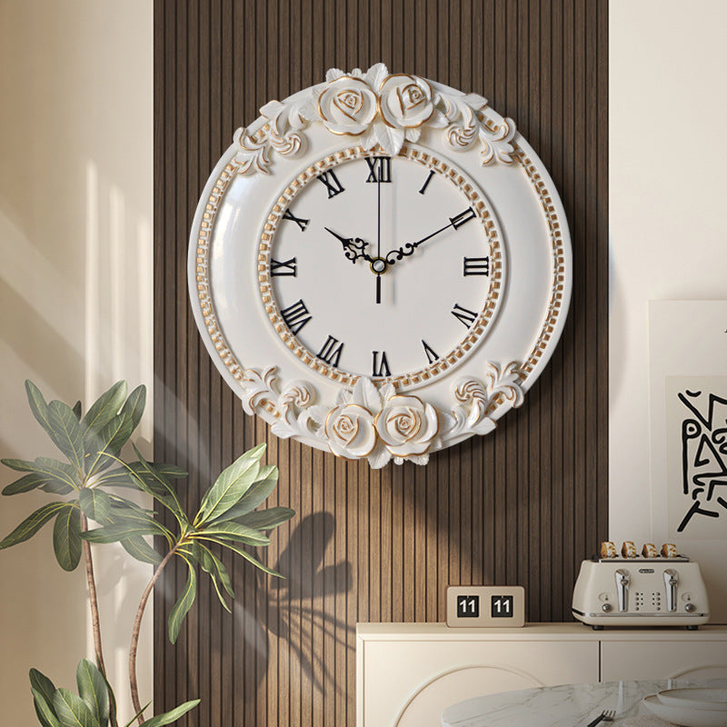 Elegant Floral Wall Clock