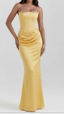 Pleated Bodysuit Dress