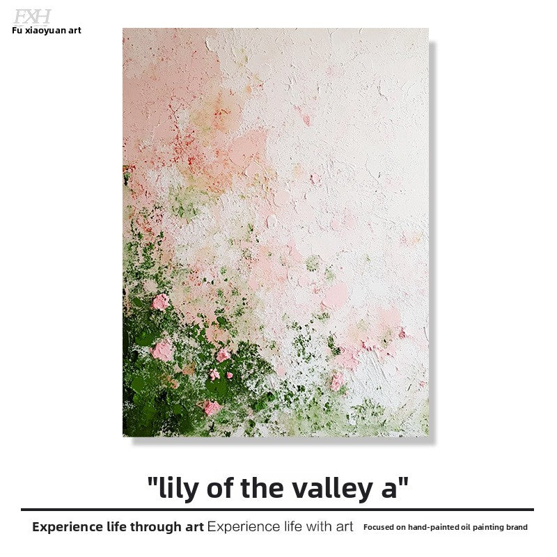 Hand-Painted Lily of the Valley Abstract Oil Painting
