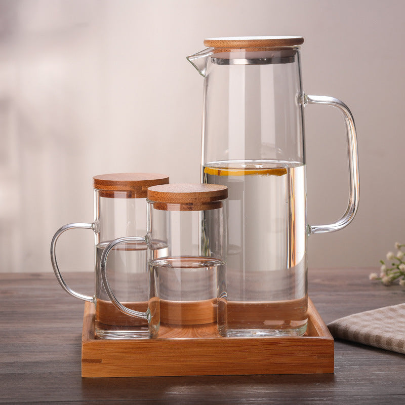 Glass Pitcher with Bamboo Lid