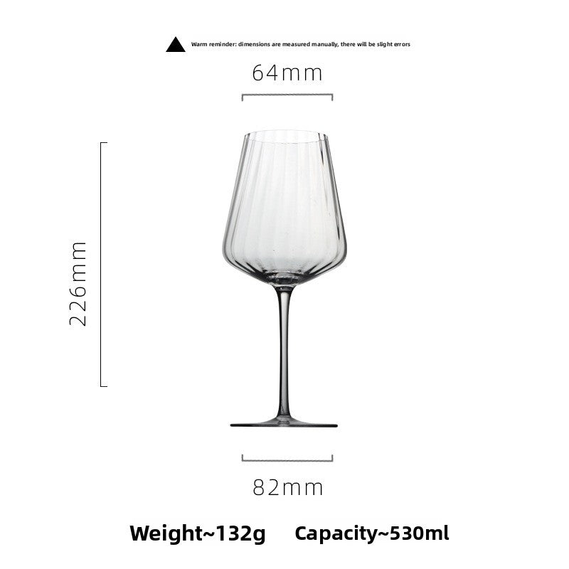 Vertical Stripe Wine Glass
