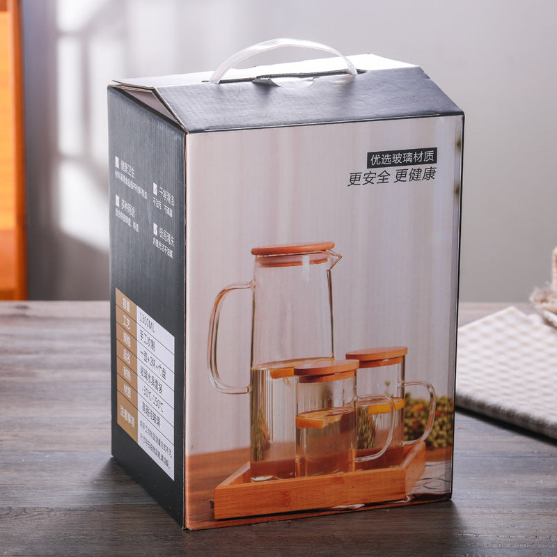 Glass Pitcher with Bamboo Lid