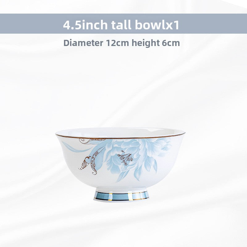 European Style Bone Bowl and Chopsticks Set