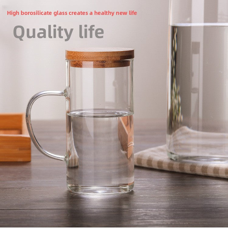 Glass Pitcher with Bamboo Lid