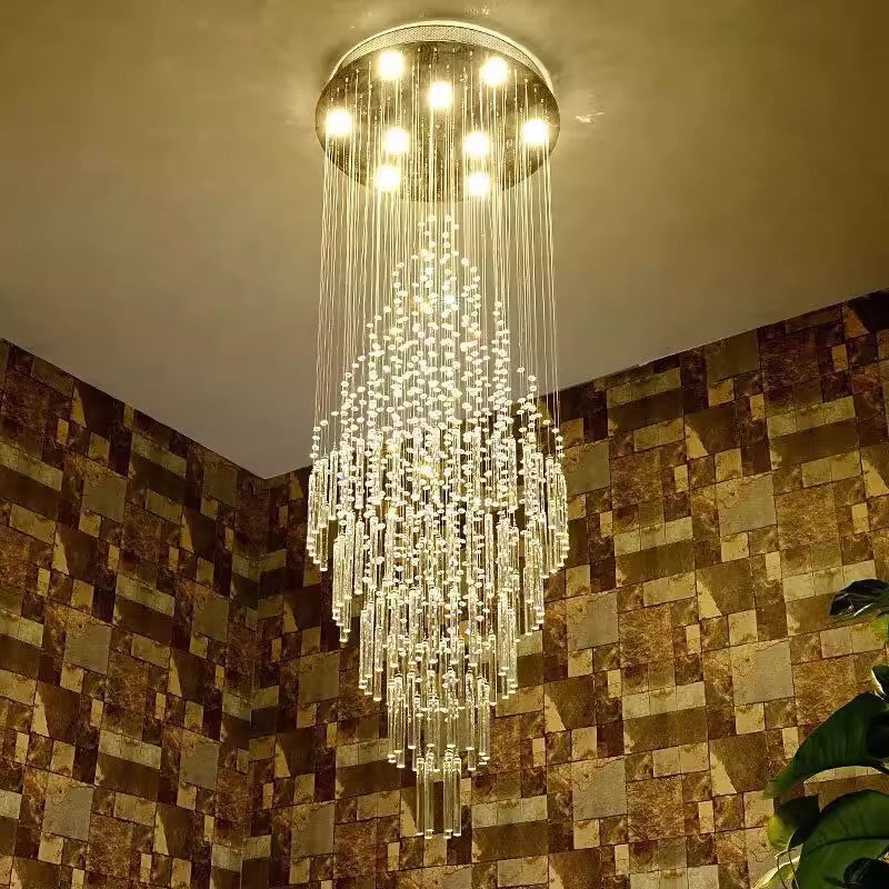 Modern Octagonal Crystal Chandelier