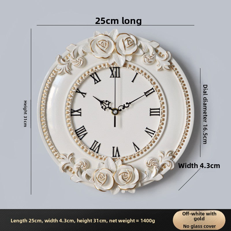 Elegant Floral Wall Clock