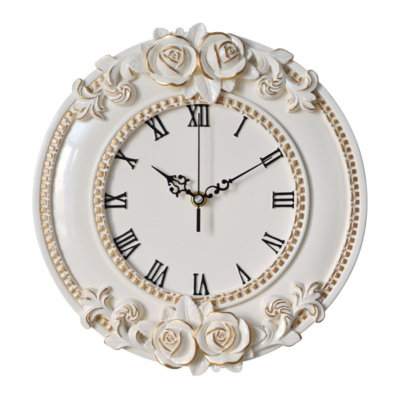 Elegant Floral Wall Clock