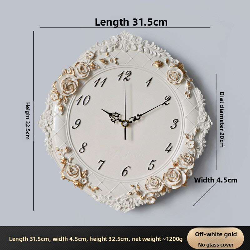 Elegant Floral Wall Clock