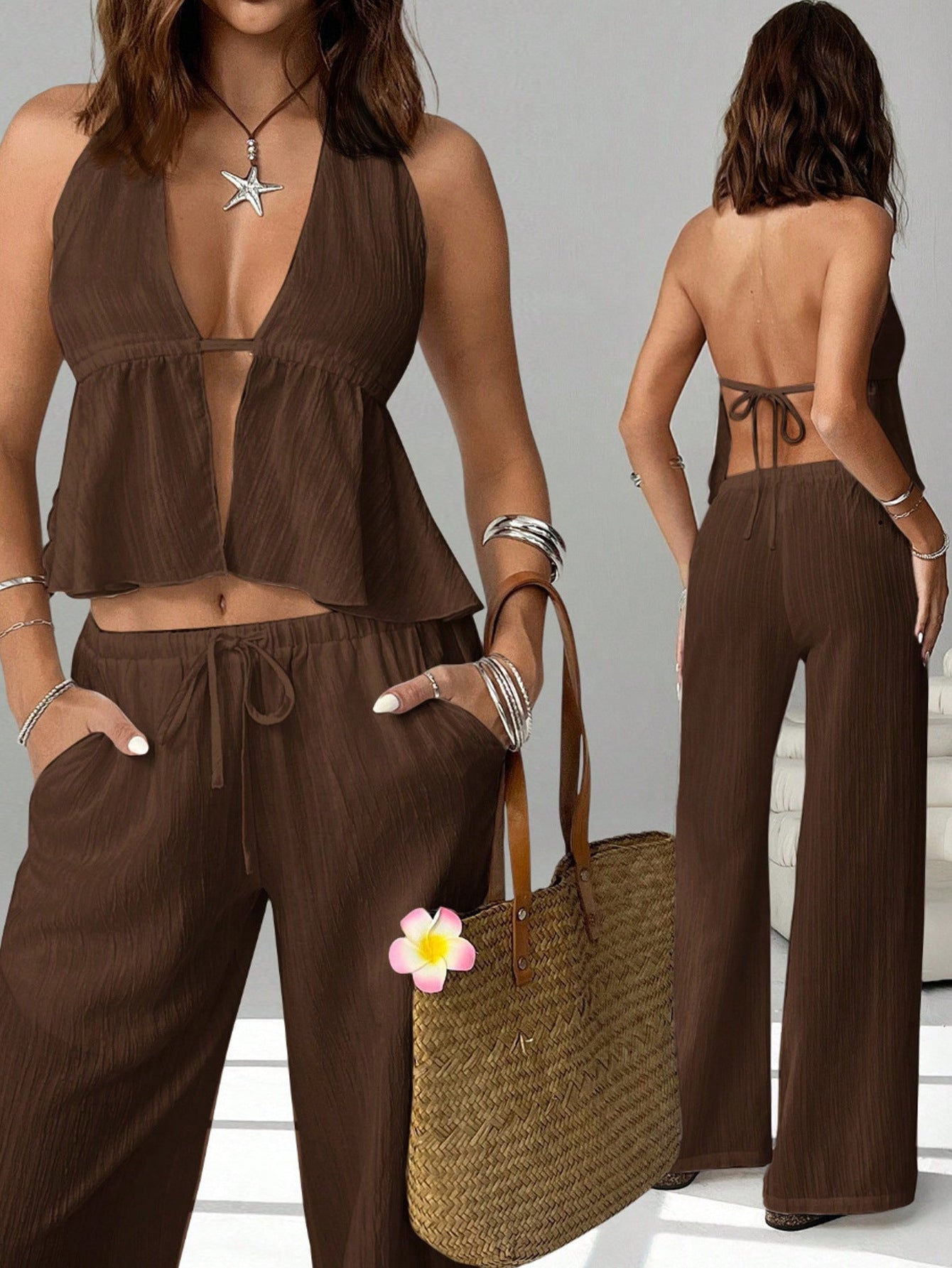Sleeveless Tank Top Set
