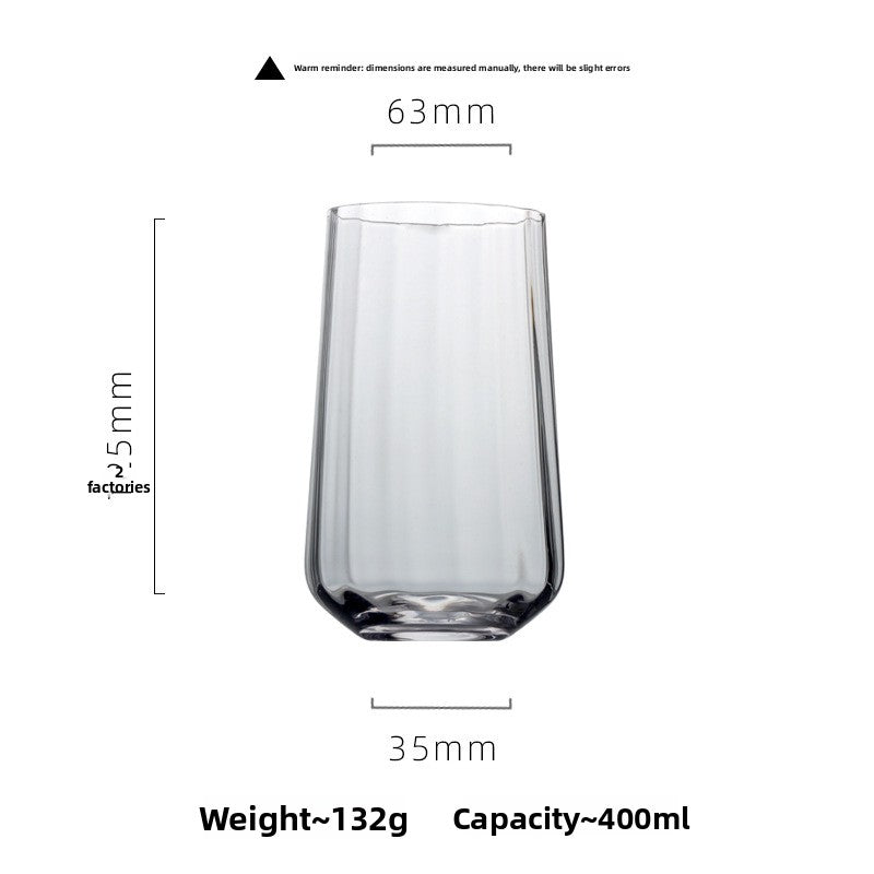 Vertical Stripe Wine Glass