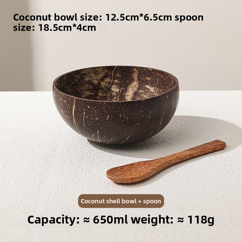 Coconut bowl and spoon
