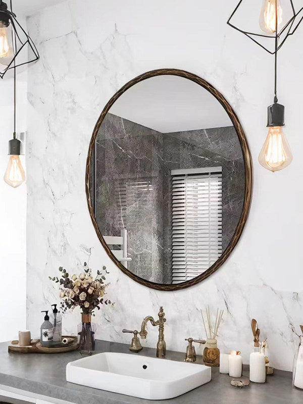 Retro Round Mirror