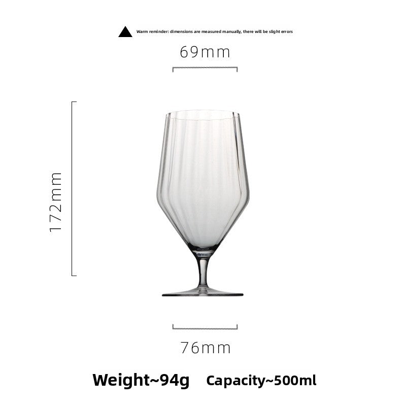 Vertical Stripe Wine Glass