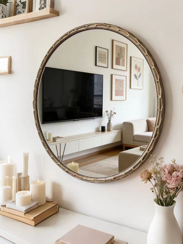 Retro Round Mirror