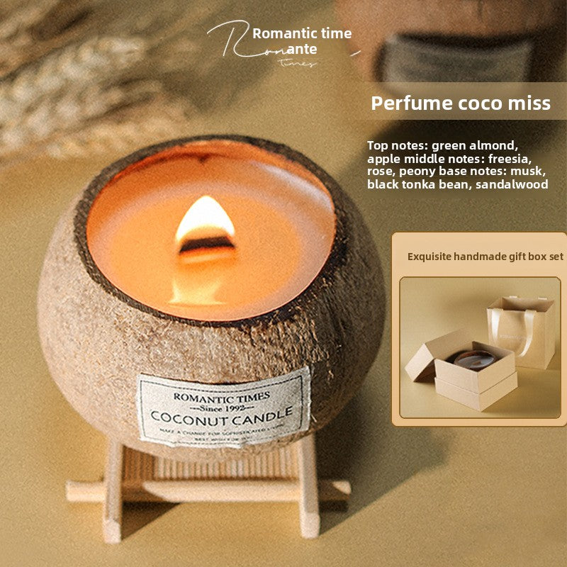Coconut Shell Scented Candle Gift Set