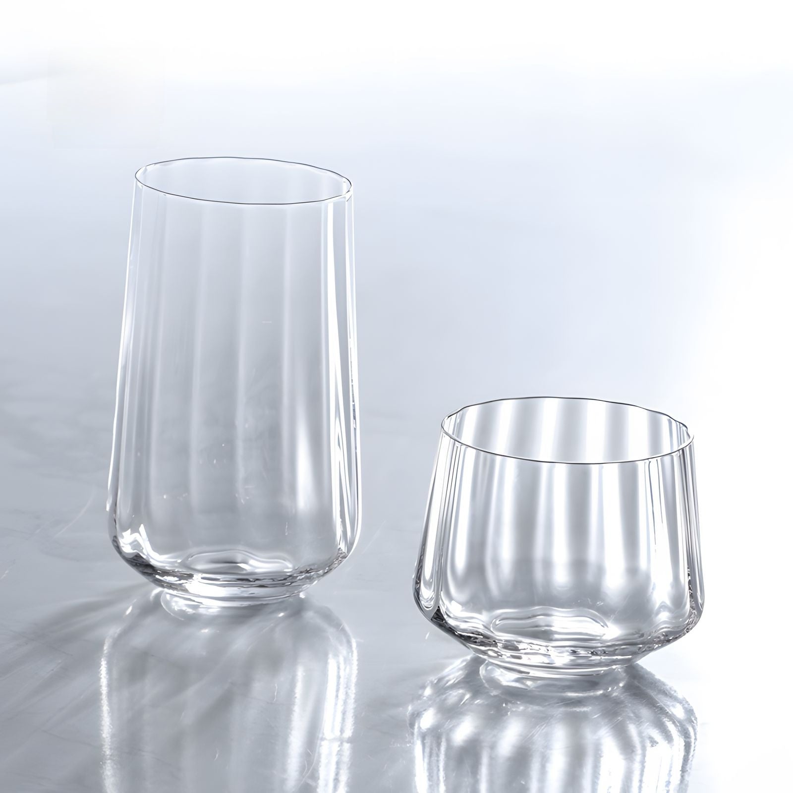 Vertical Stripe Wine Glass