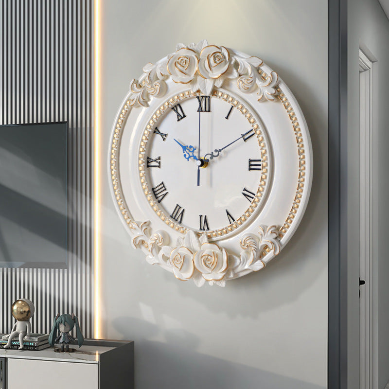 Elegant Floral Wall Clock