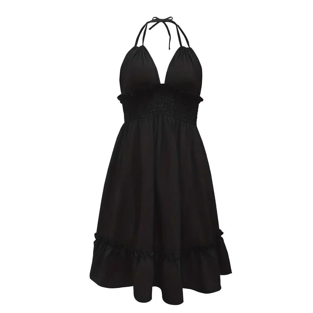 Women?s Rope Strap Pleated Dress