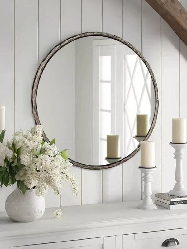 Retro Round Mirror