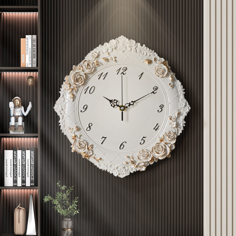 Elegant Floral Wall Clock