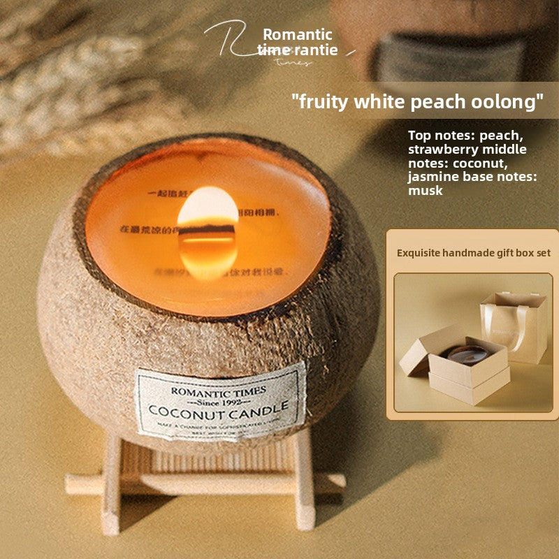 Coconut Shell Scented Candle Gift Set