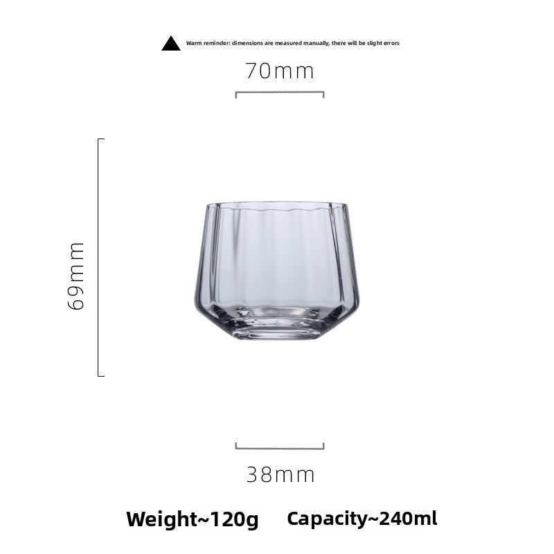 Vertical Stripe Wine Glass