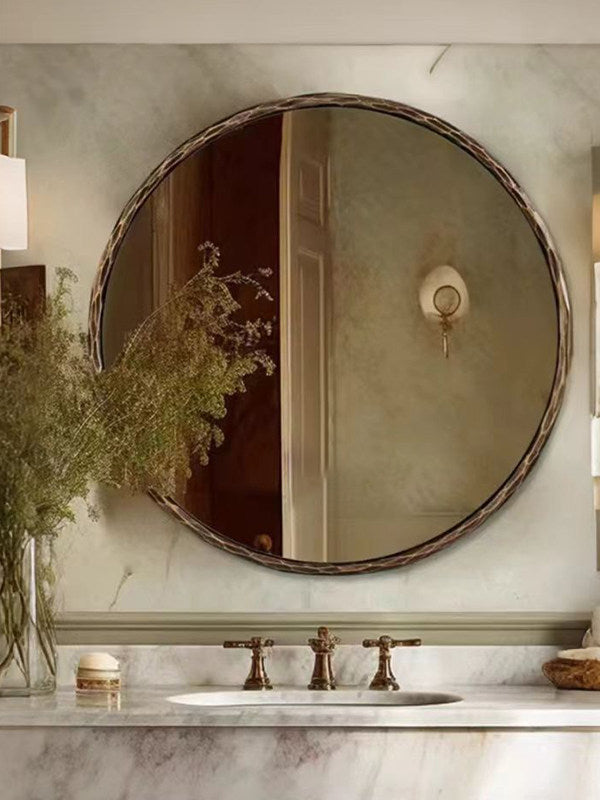 Retro Round Mirror