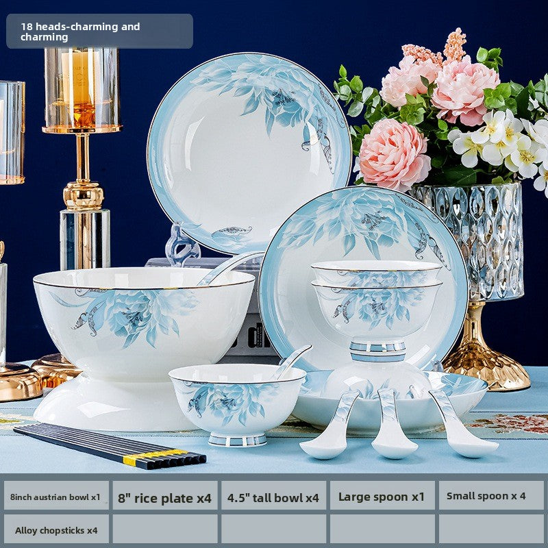 European Style Bone Bowl and Chopsticks Set