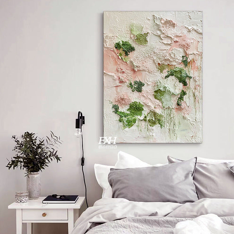 Hand-Painted Lily of the Valley Abstract Oil Painting