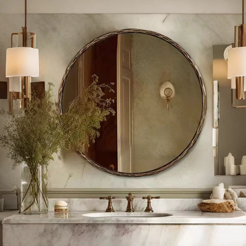 Retro Round Mirror