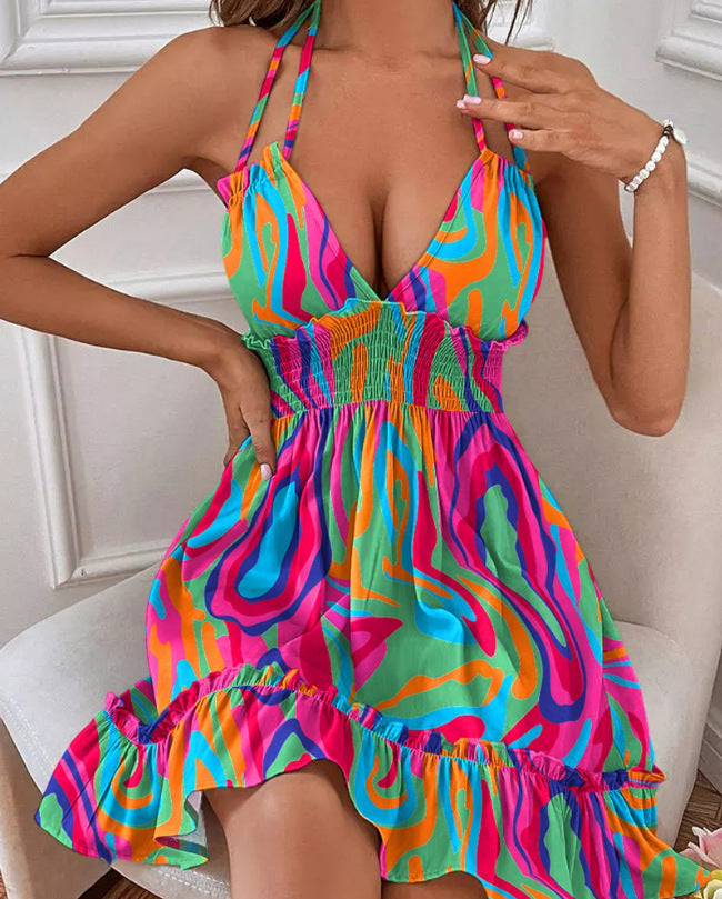 Women?s Rope Strap Pleated Dress