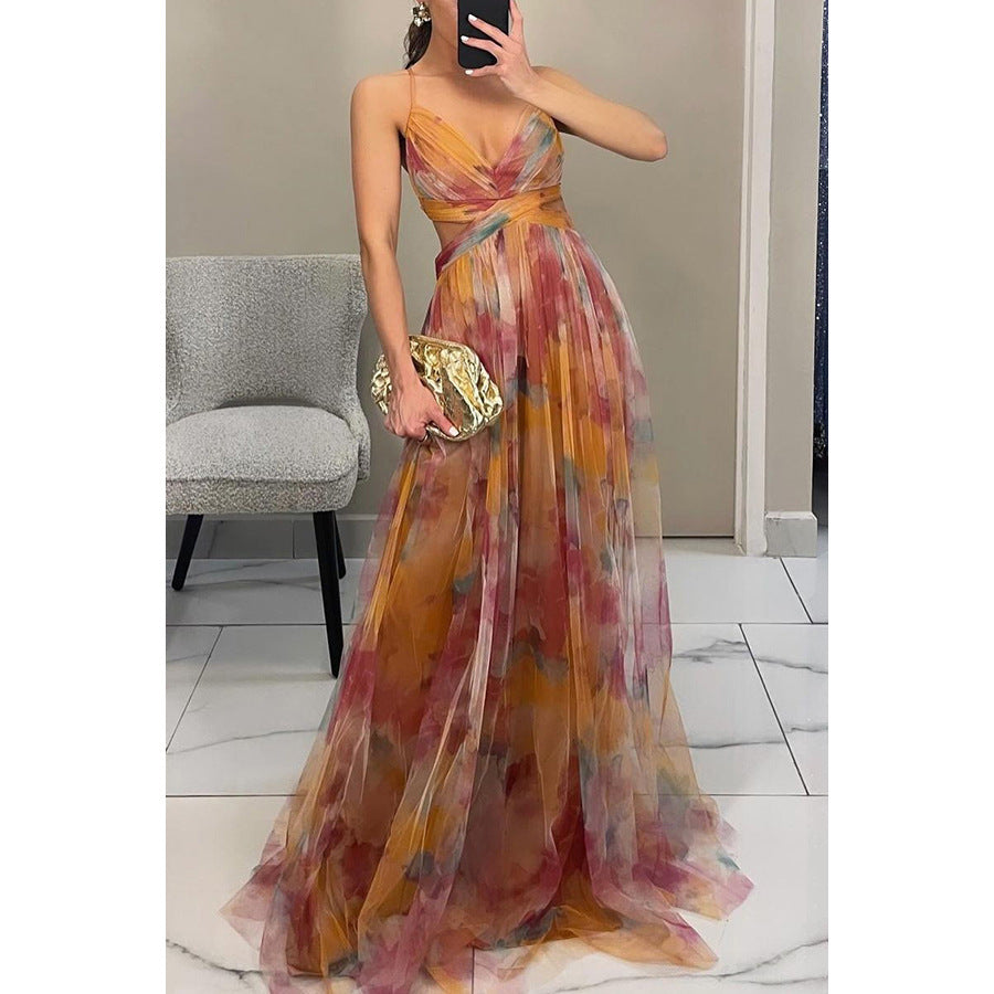 Abstract Printed Vacation Dress