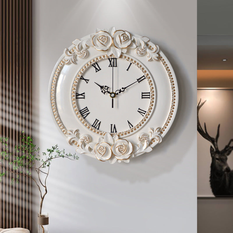 Elegant Floral Wall Clock