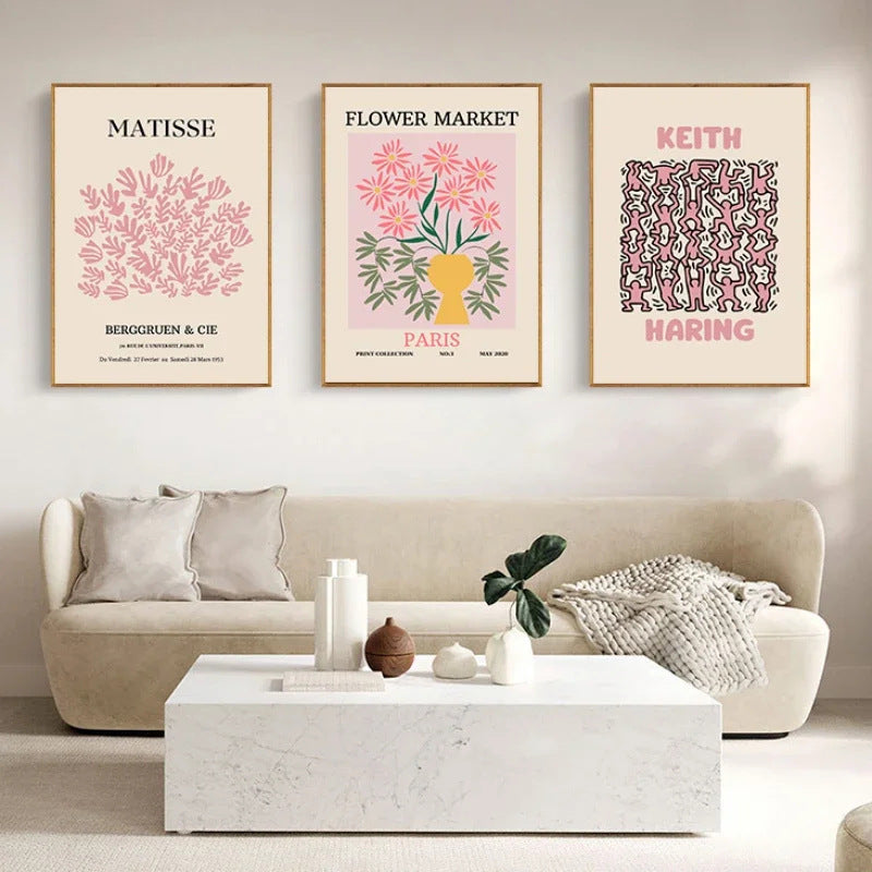 Minimalist Floral Canvas Painting