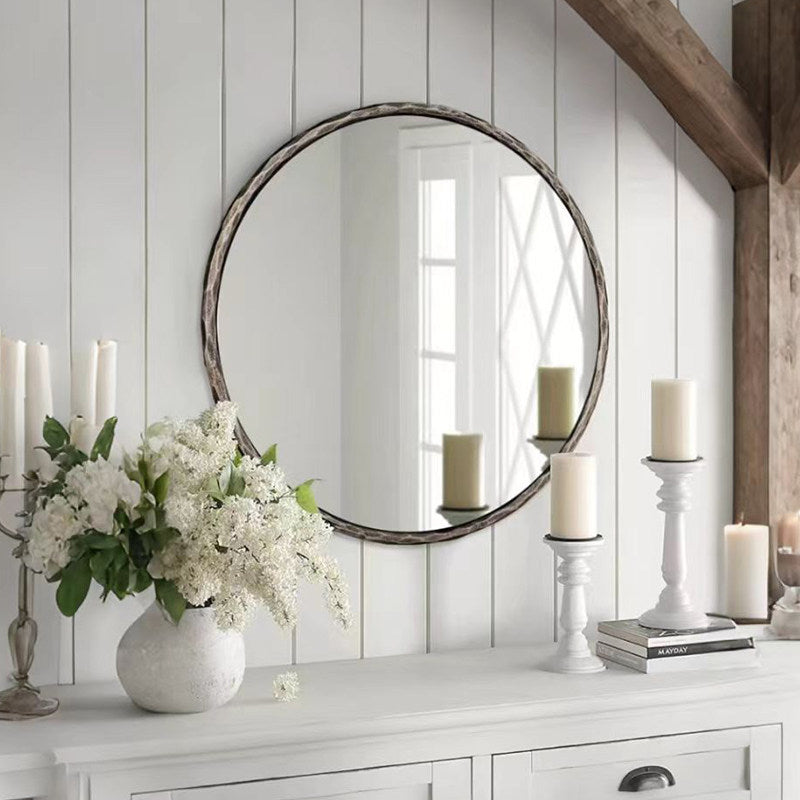 Retro Round Mirror