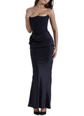 Pleated Bodysuit Dress