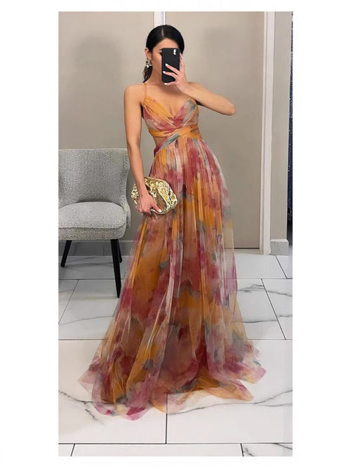 Abstract Printed Vacation Dress