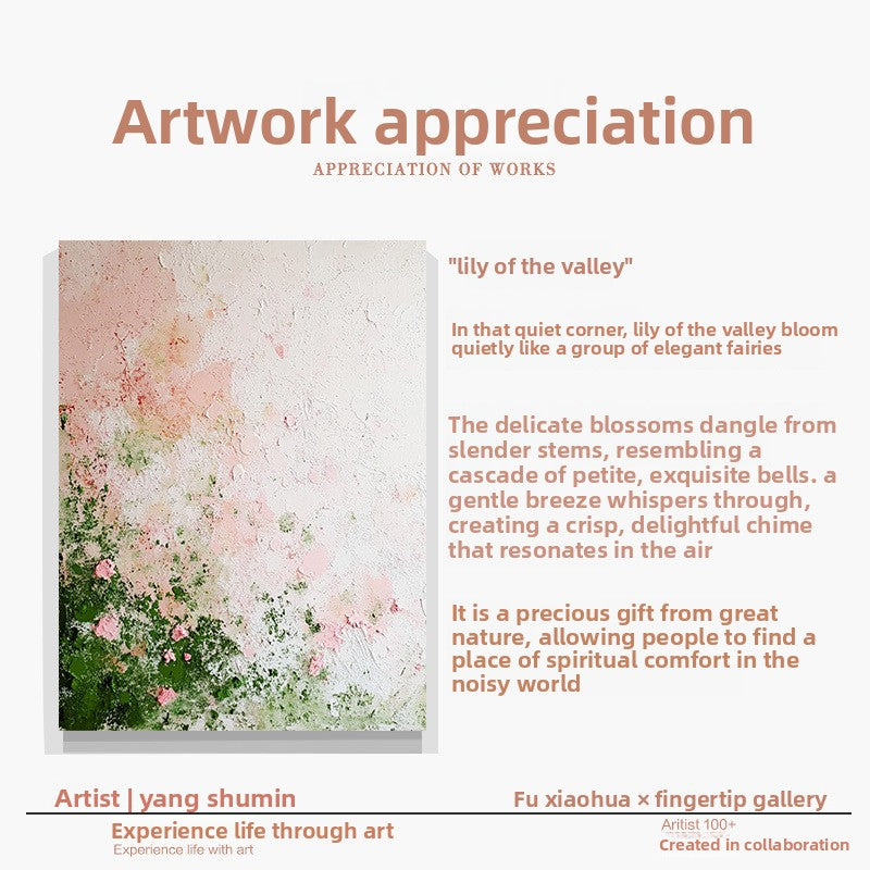 Hand-Painted Lily of the Valley Abstract Oil Painting