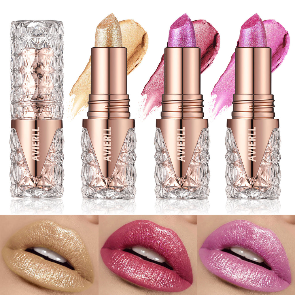 Waterproof Pearlescent Fine-Shimmer Lipstick