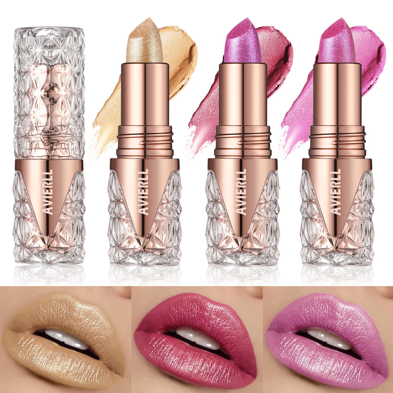 Waterproof Pearlescent Fine-Shimmer Lipstick