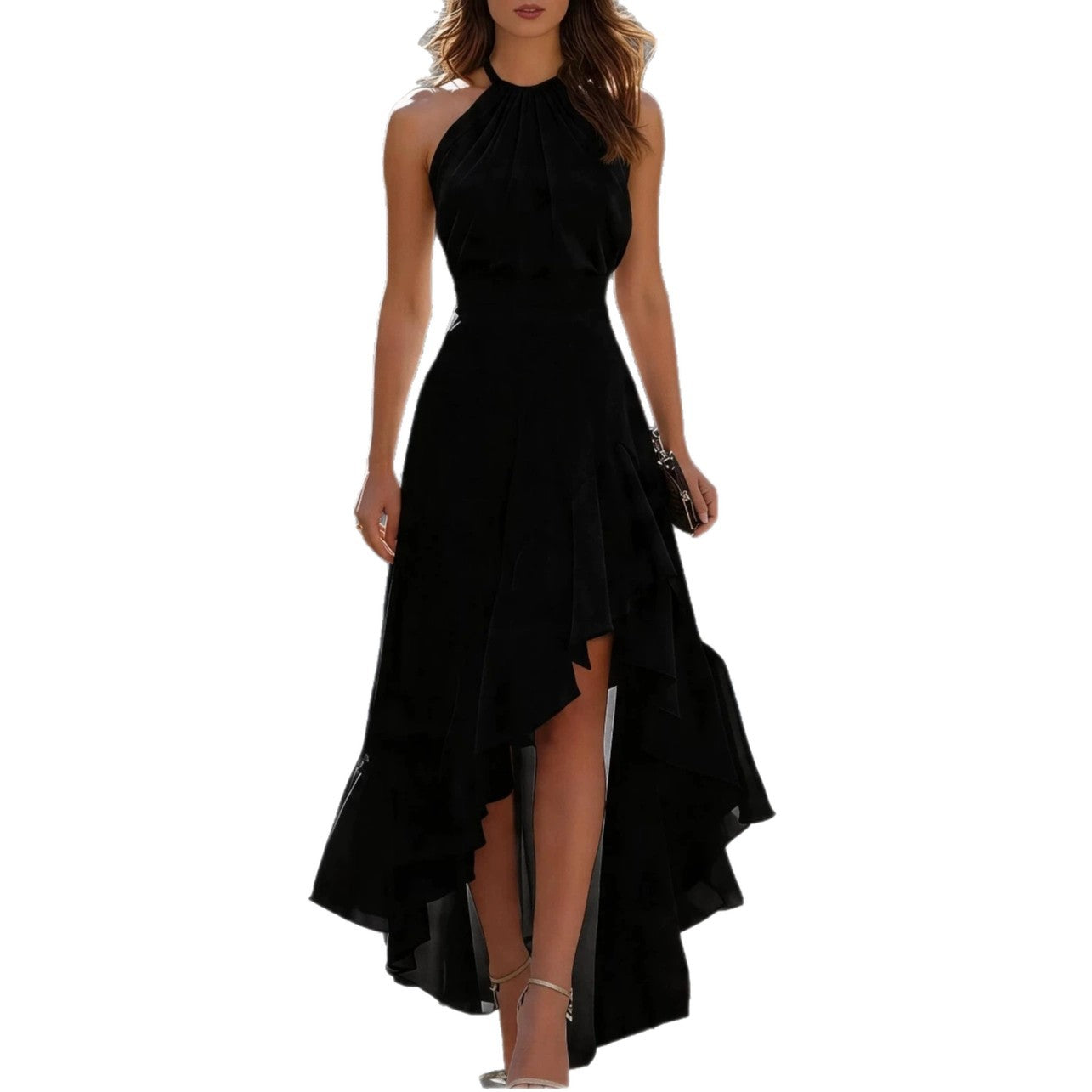 Halter Neck High Waist Dress