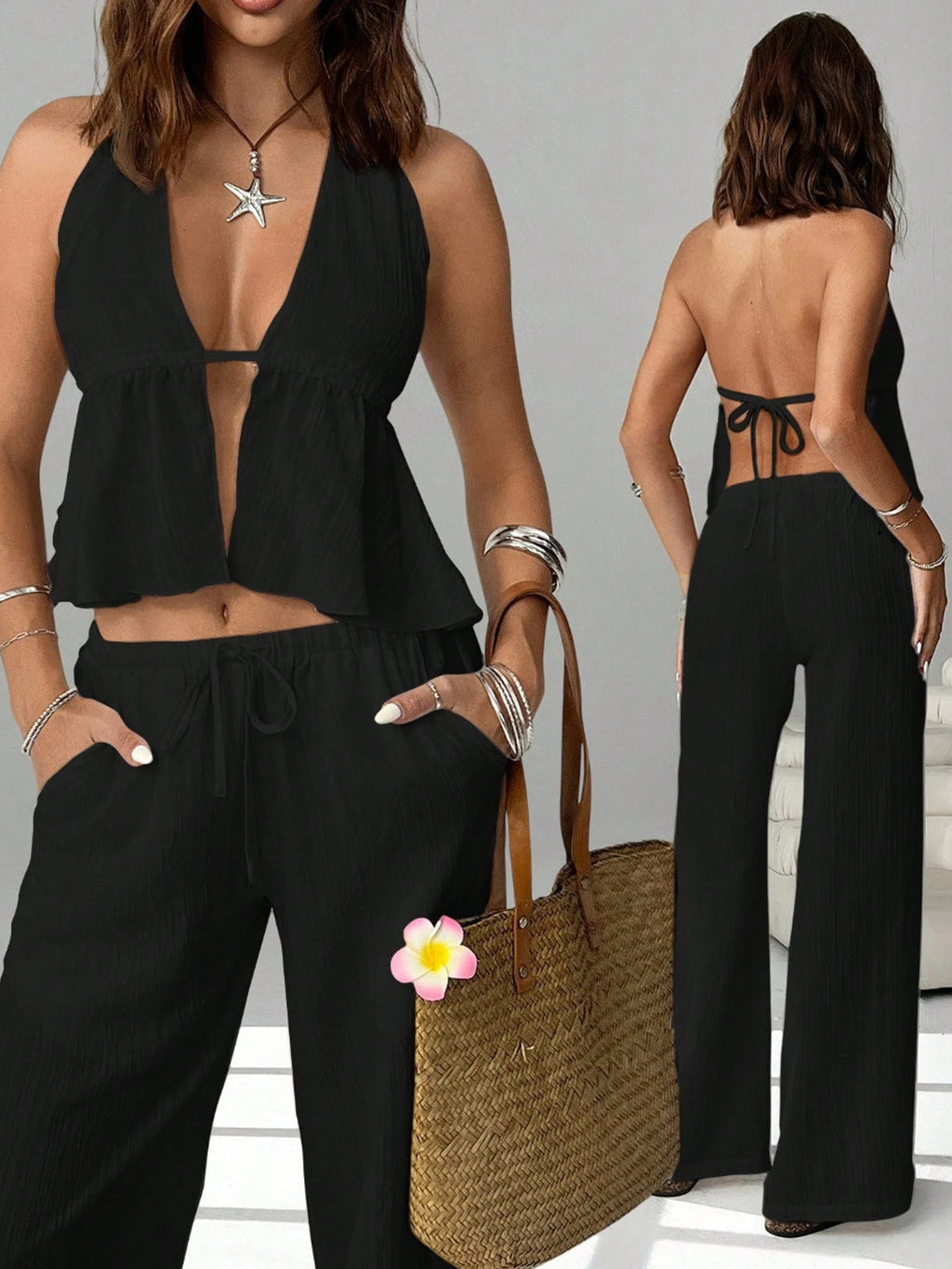 Sleeveless Tank Top Set