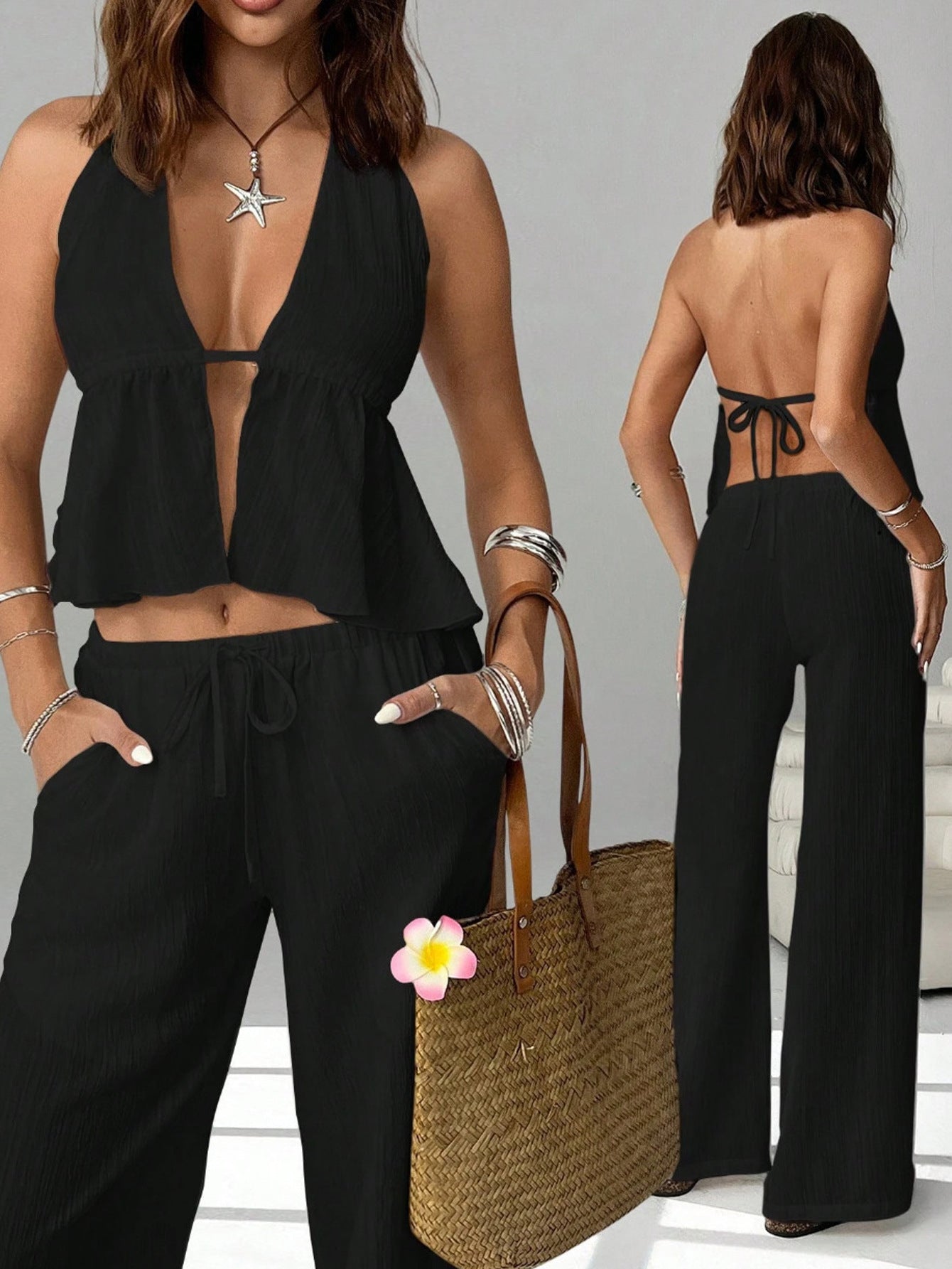 Sleeveless Tank Top Set