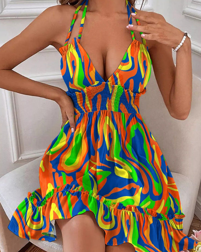Women?s Rope Strap Pleated Dress